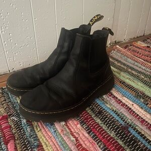 Dr. Martens Black Leather Chelsea Ankle Boots